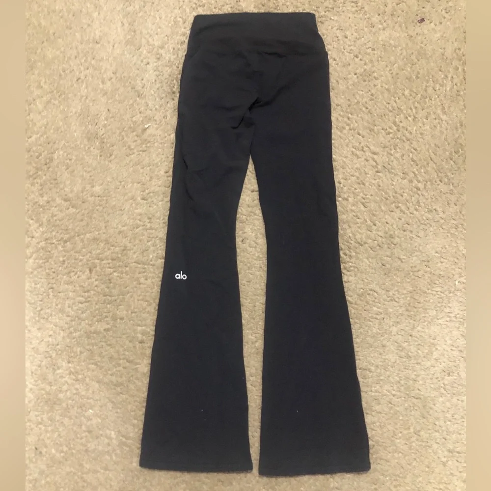 ALO Yoga Black Flared High-Rise Pants XS- S Black